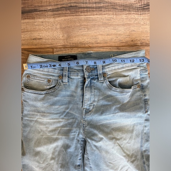 J.Crew Vintage Cropped Jeans women’s size 25 light denim mid-rise straight leg - Picture 8 of 9